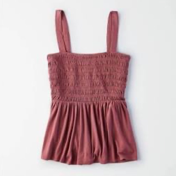 American Eagle Outfitters Tops - American Eagle Smocked Babydoll Tank Top